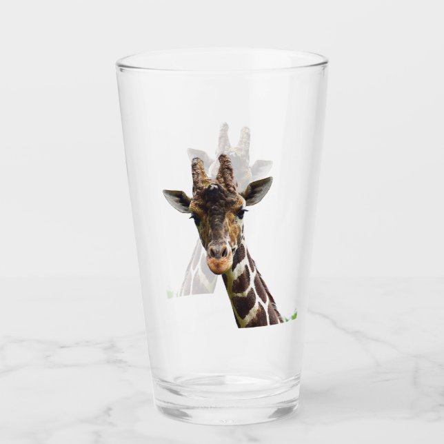 Overhead Giraffe Glass Tumbler (Front)