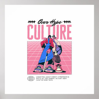 Overhype Culture Retro Anime Poster Design