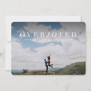 Overjoyed save the date holiday photo card