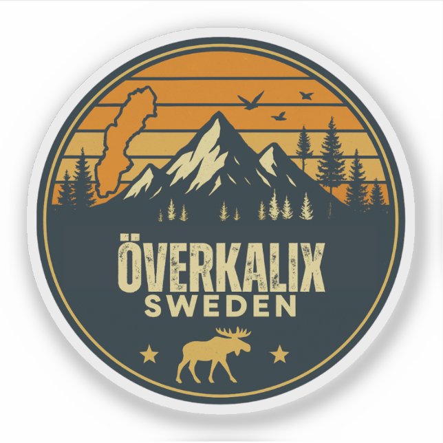 Överkalix, Sweden Sverige Sticker (Front)