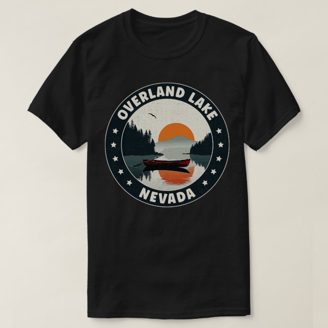 Overland Lake Nevada Sunset T-Shirt (Design Front)