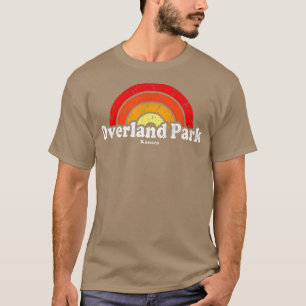 Overland Park Kansas KS Vintage 70s Retro Rainbow T-Shirt