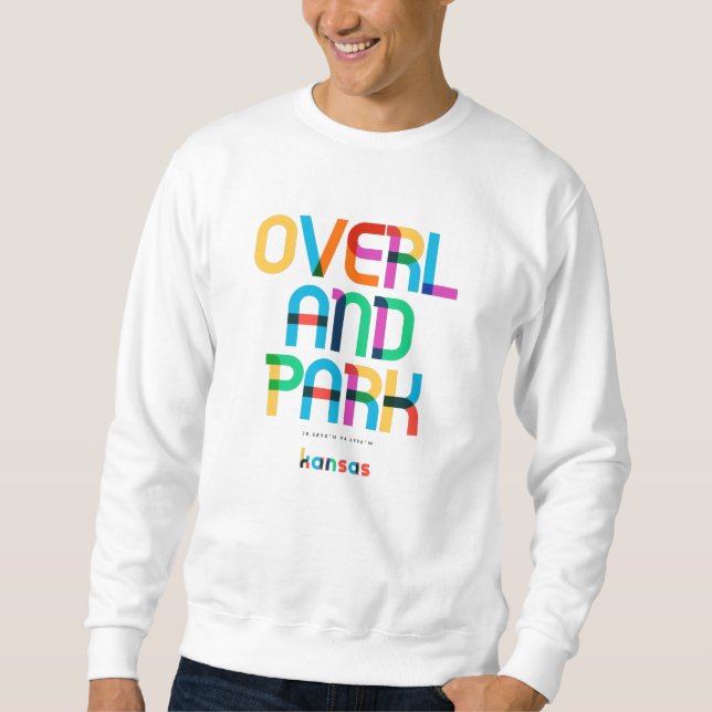 Overland Park Kansas Mid Century, Pop Art, Sweatshirt (Front)