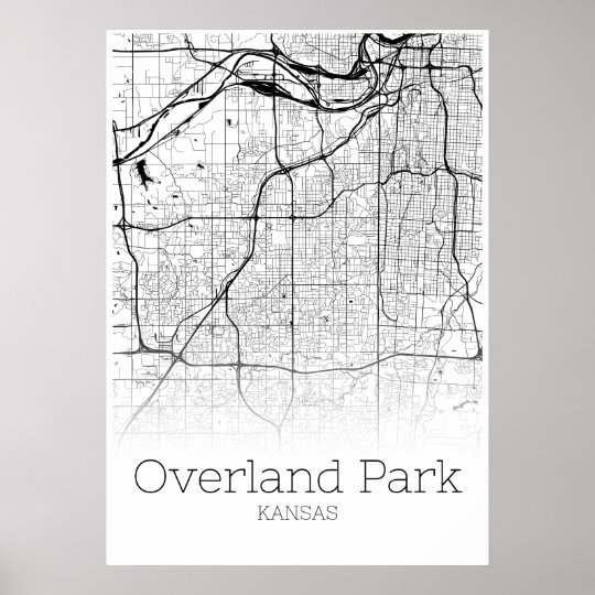 Overland Park Map - Kansas - City Map Poster | Zazzle.com