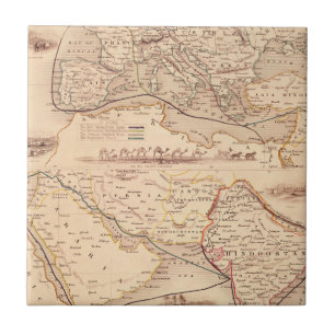 Overland Route to India Ceramic Tile