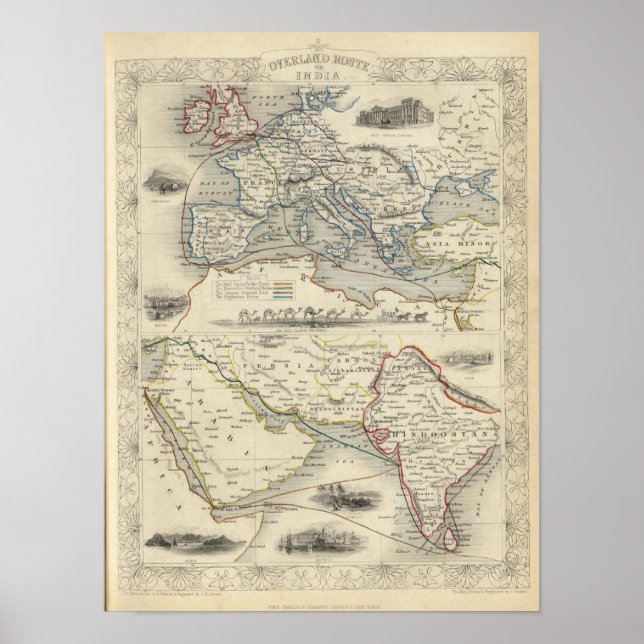 Overland Route To India Poster (Front)