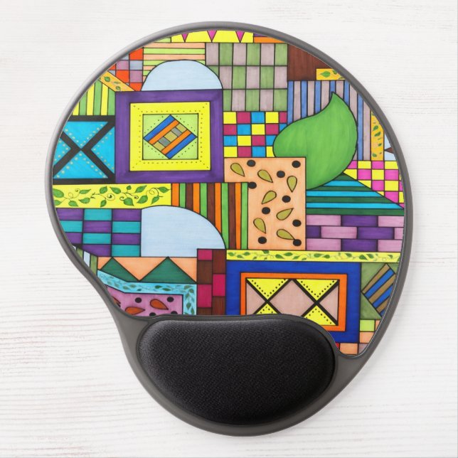 Overlapped Blocks Gel Mouse Pad (Front)