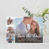 Overlapped Photos Save The Date Card (Standing Front)
