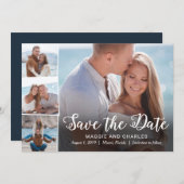 Overlapped Photos Save The Date Card (Front/Back)