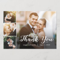 Overlapped Photos Thank You Card