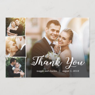 Overlapped Photos Thank You Card