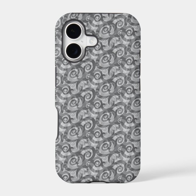 Overlapping Abstract Spirals Pattern Iphone Case (Back)