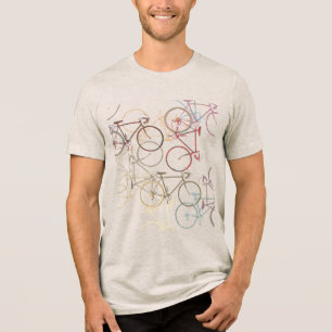 Overlapping Bicycles Tri-Blend Shirt for Him