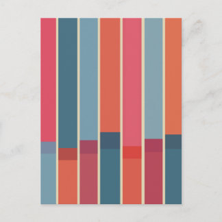 Overlapping Blocks Abstract Art Postcard