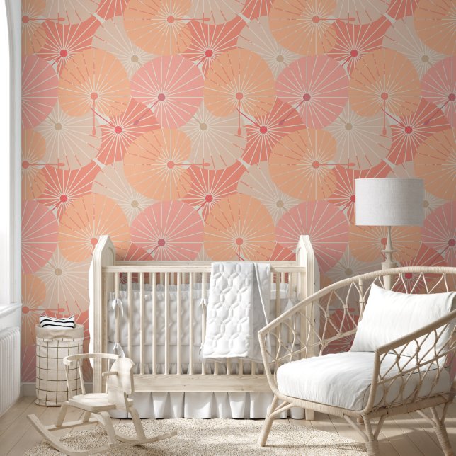 Overlapping Chinese Fans Wallpaper (Kids)