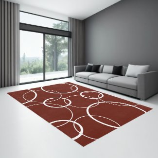 Overlapping Chocolate Circles Venn Diagrams Area Rug