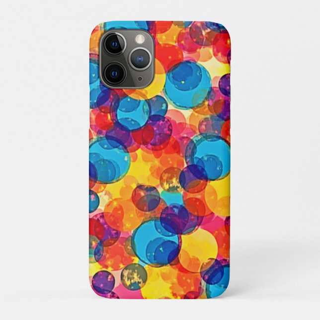 Overlapping Circles Color Chaos Art Case-Mate iPhone Case (Back)