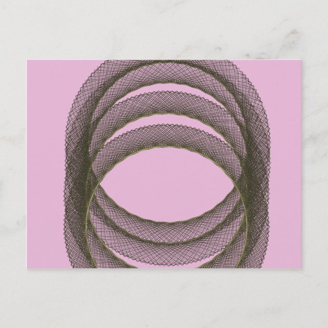 overlapping circles in purple background abstract postcard (Front)