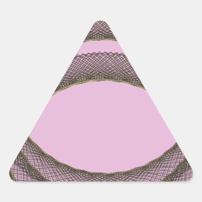 overlapping circles in purple background abstract triangle sticker (Front)