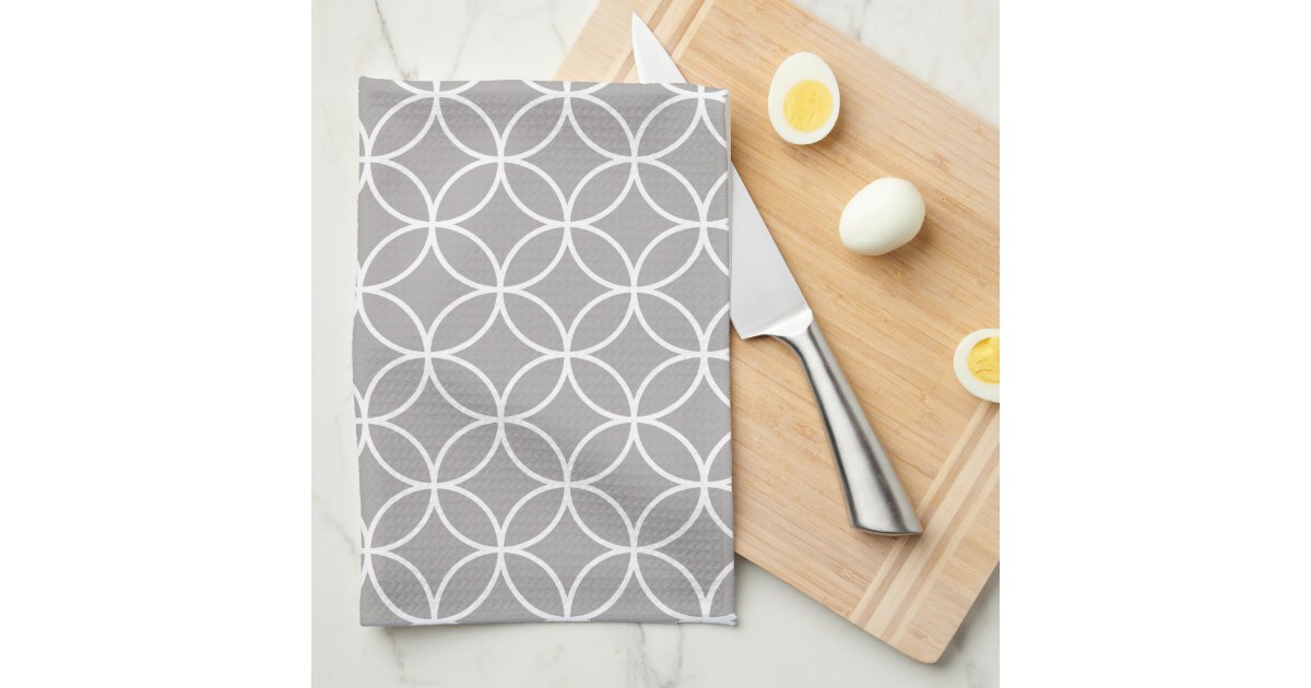 Overlapping Circles Pattern Kitchen Towel | Zazzle.com