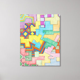 Overlapping Colors Canvas Print