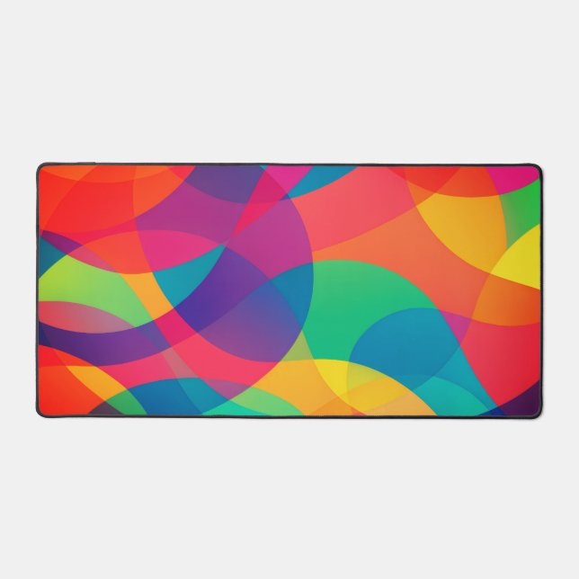 Overlapping Colors Desk Mat (Front)
