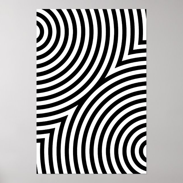 Overlapping Concentric Circles Poster (Front)