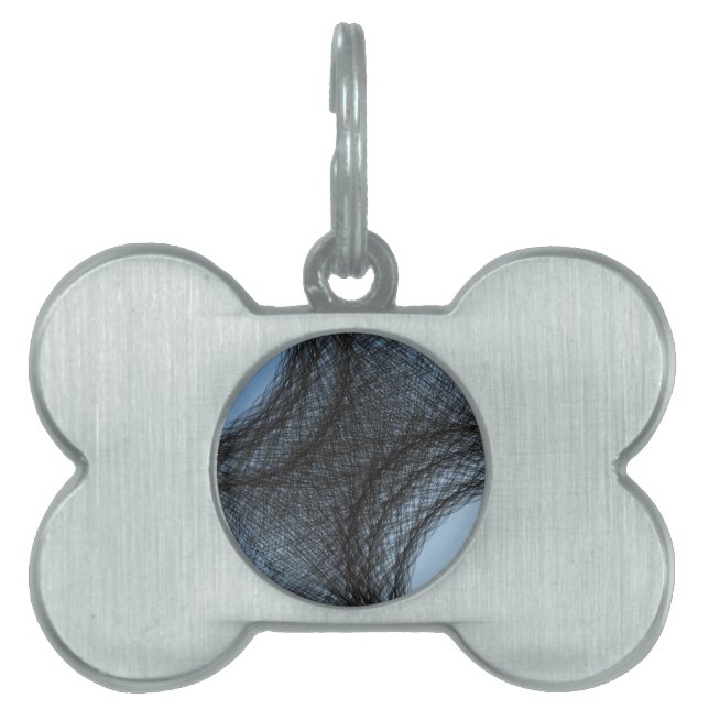 overlapping dark circles pet name tag (Front)