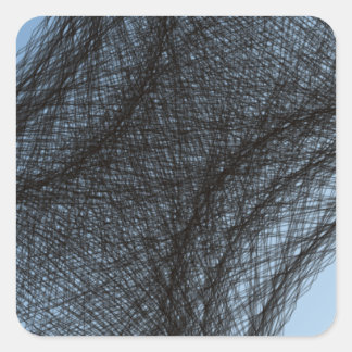 overlapping dark circles square sticker