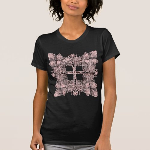 Overlapping Dragonflies Squared T_Shirt