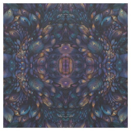 overlapping feathers fabric