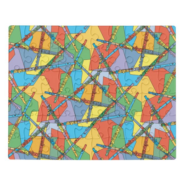 Overlapping Flutes Jigsaw Puzzle (Puzzle Horizontal)