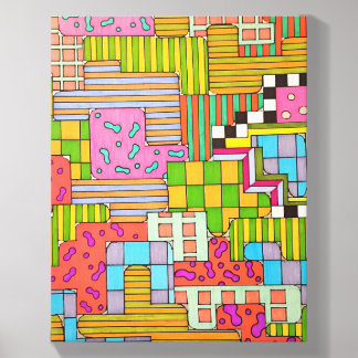 Overlapping Geometric Patterns Canvas Photo Tile