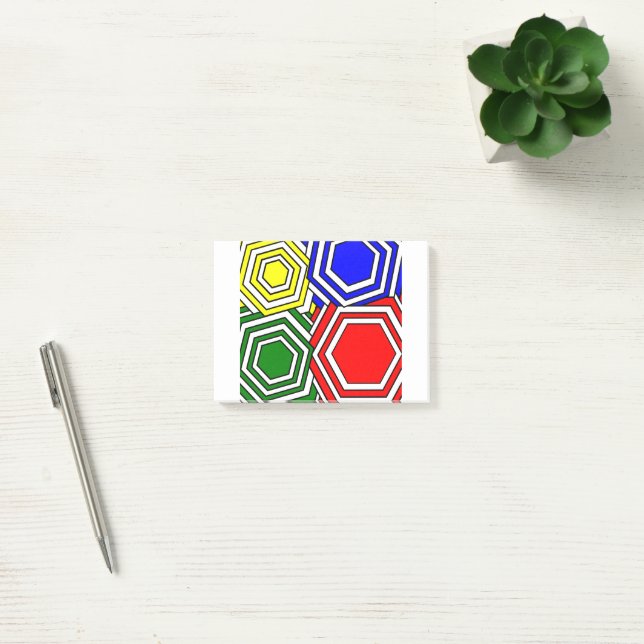 Overlapping Hexagons  Post-it Notes (Office)