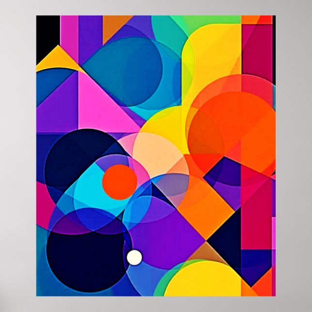 Overlapping Hues: Abstract Fusion Poster (Front)