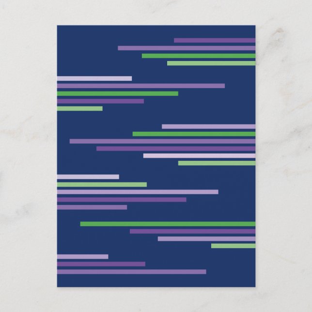 Overlapping Lines 2 Abstract Design Postcard (Front)