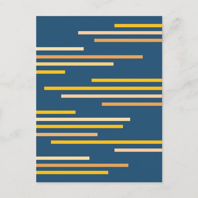 Overlapping Lines Abstract Design Postcard (Front)