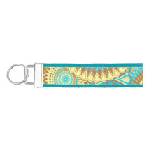 Overlapping Mandala Blue Brown Gold