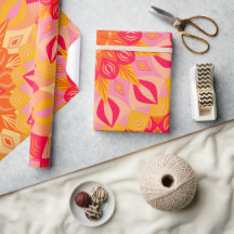 Overlapping Mandala Orange Pink Yellow