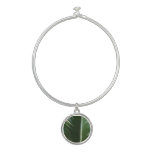 Overlapping Palm Fronds Tropical Green Abstract Bangle Bracelet