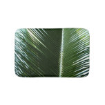 Overlapping Palm Fronds Tropical Green Abstract Bath Mat