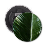 Overlapping Palm Fronds Tropical Green Abstract Bottle Opener