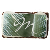 Overlapping Palm Fronds Tropical Green Abstract Brownie (Front)