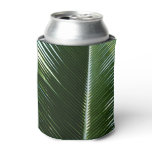 Overlapping Palm Fronds Tropical Green Abstract Can Cooler