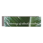 Overlapping Palm Fronds Tropical Green Abstract Car Magnet