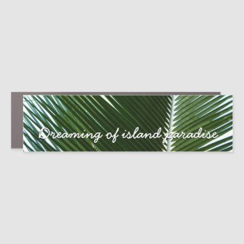Overlapping Palm Fronds Tropical Green Abstract Car Magnet by mlewallpapers at Zazzle