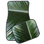 Overlapping Palm Fronds Tropical Green Abstract Car Mat