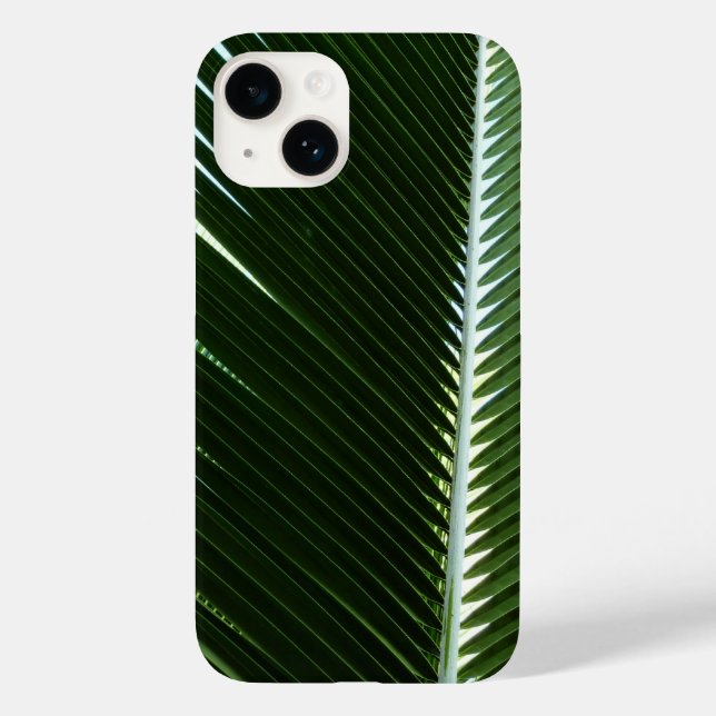 Overlapping Palm Fronds Tropical Green Abstract Case-Mate iPhone Case (Back)