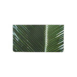 Overlapping Palm Fronds Tropical Green Abstract Checkbook Cover
