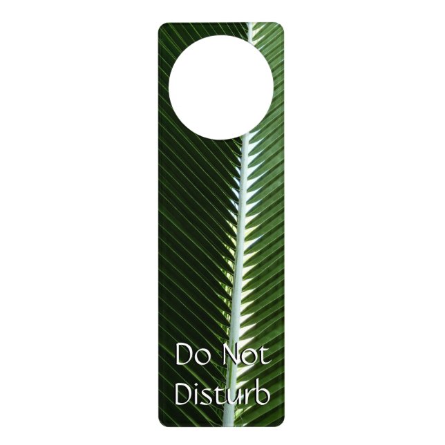 Overlapping Palm Fronds Tropical Green Abstract Door Hanger (Front)